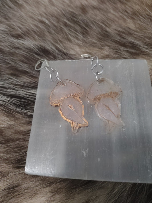Mushroom ladies earrings- B grade